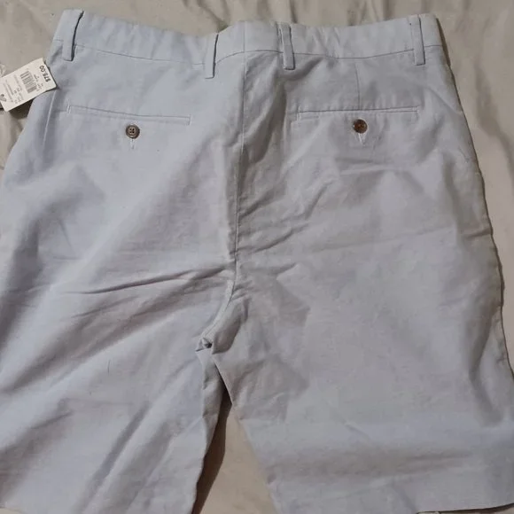 Men's Blue Oxford Shorts - Picture 3 of 8